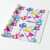 OLYMPIC SKIING GESCHENKPAPIER (Ungerollt)