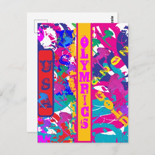 OLYMPIC SKIING POSTKARTE (Vorne/Hinten)