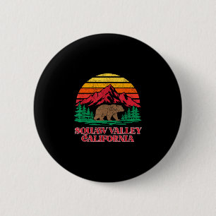 Olympic Valley Kalifornien Grizzlybär vintage Button
