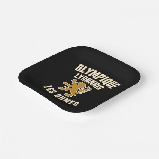 Olympique Lyonnais Les Gones Pappteller (Gewinkelt)