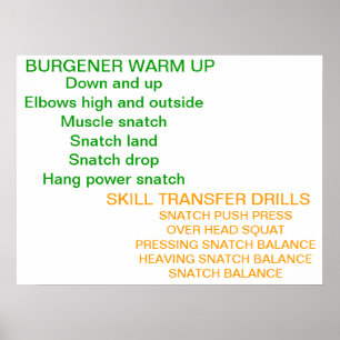 Olympische Aufwärmphase Poster