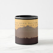 olympische Berge mit Psalm-121:1 - Tasse 2 (Zentrum)
