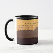 olympische Berge mit Psalm-121:1 - Tasse 2 (Links)