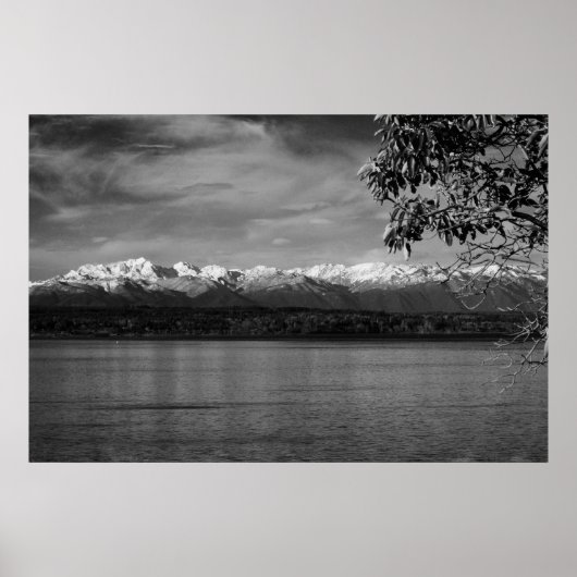 Olympische Berge Poster (Vorne)