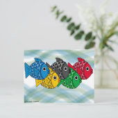 Olympische Fischereikarte Postkarte (Stehend Vorderseite)