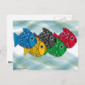 Olympische Fischereikarte Postkarte (Vorne/Hinten)