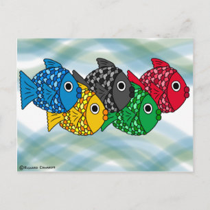 Olympische Fischereikarte Postkarte
