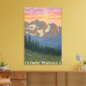 Olympische Halbinsel, Blume des Washingtoner Frühl Leinwanddruck (Insitu (Wohnzimmer))