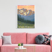 Olympische Halbinsel, Blume des Washingtoner Frühl Leinwanddruck (Insitu (Wohnzimmer))