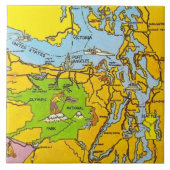 Olympische Halbinsel Keramik Tile Fliese (Vorderseite)