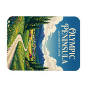 Olympische Halbinsel USA Magnet (Horizontal)