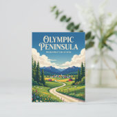 Olympische Halbinsel USA Postkarte (Stehend Vorderseite)
