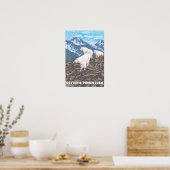 Olympische Halbinsel, WashingtonBergziegen Poster (Küche)