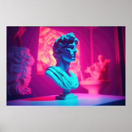 Olympische Nächte: Vaporwave Ode für griechische M Poster