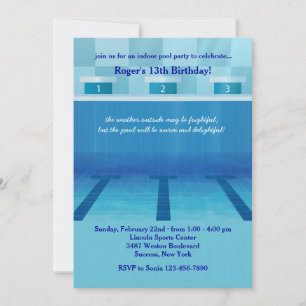olympische Pool-Party Einladung