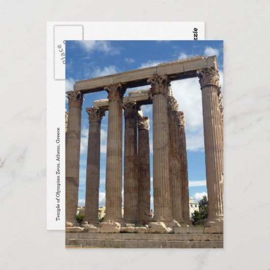 olympische Säulen Postkarte (Vorne/Hinten)