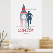 Olympische Spiele: Track & Field Poster (Küche)