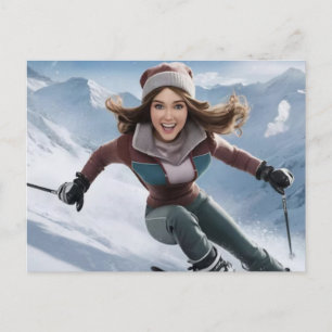 Olympische Winterspiele 2026 Frauen Snowboard Half Feiertagspostkarte