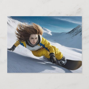 Olympische Winterspiele 2026 Frauen Snowboard Half Feiertagspostkarte