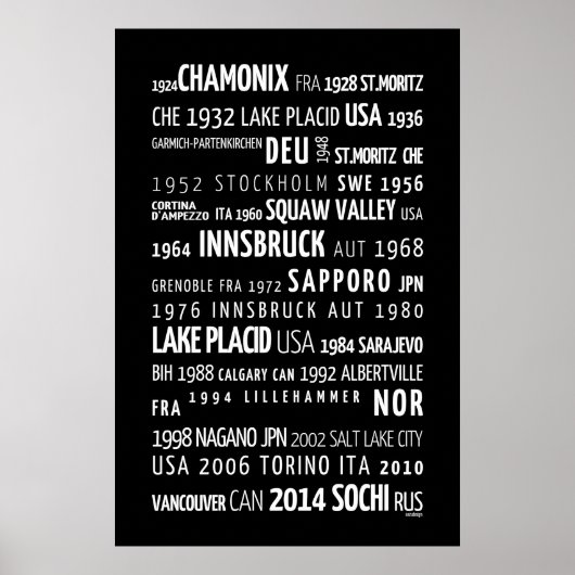 Olympische Winterspiele Poster (Vorne)
