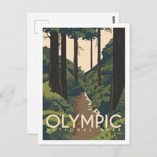 Olympischer Nationalpark - Ausstellungsort Postkarte (Vorne/Hinten)