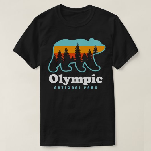 Olympischer Nationalpark Bear Olympischer National T-Shirt (Design vorne)