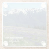 Olympischer Nationalpark Berge und Wiesen Glasuntersetzer (Rückseite)