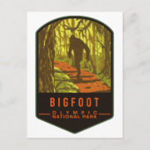 Olympischer Nationalpark Bigfoot Postkarte (Vorderseite)
