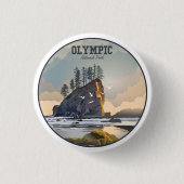 Olympischer Nationalpark Button (Vorderseite)