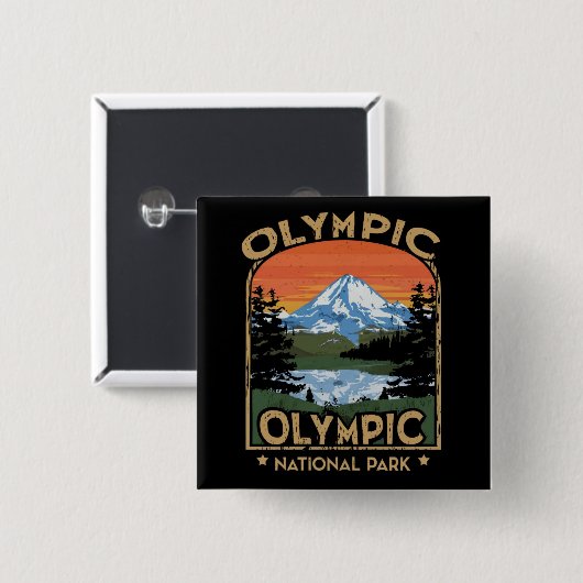 Olympischer Nationalpark Button (Vorne & Hinten)