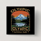 Olympischer Nationalpark Button (Vorderseite)