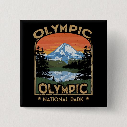 Olympischer Nationalpark Button (Vorderseite)