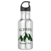 Olympischer Nationalpark Edelstahlflasche (Vorderseite)