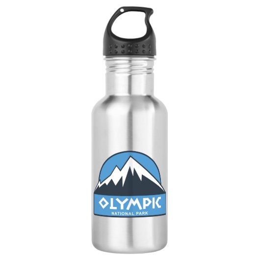 Olympischer Nationalpark Edelstahlflasche (Vorderseite)