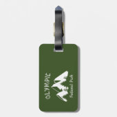 Olympischer Nationalpark Gepäckanhänger (Rückseite vertikal)