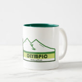 Olympischer Nationalpark Grüne Streifen Zweifarbige Tasse (VorderseiteRechts)