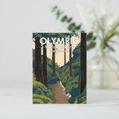 Olympischer Nationalpark Hoch Regenwald Vintag Postkarte (Stehend Vorderseite)