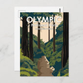 Olympischer Nationalpark Hoch Regenwald Vintag Postkarte (Vorne/Hinten)