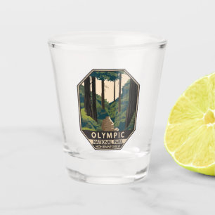 Olympischer Nationalpark Hoch Regenwald Vintag Schnapsglas