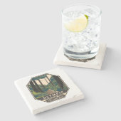 Olympischer Nationalpark Hoch Regenwald Vintag Steinuntersetzer (Seitenansicht)