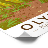 Olympischer Nationalpark Hoh Rainforest Art Poster (Ecke)