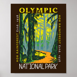 Olympischer Nationalpark Hoh Regenwald erschüttert Poster