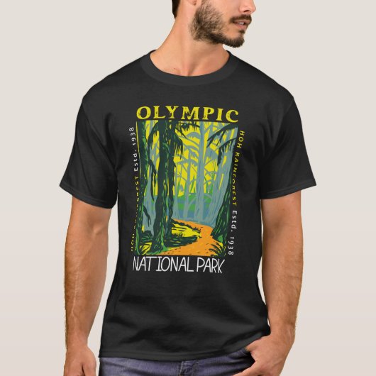 Olympischer Nationalpark Hoh Regenwald erschüttert T-Shirt (Vorderseite)