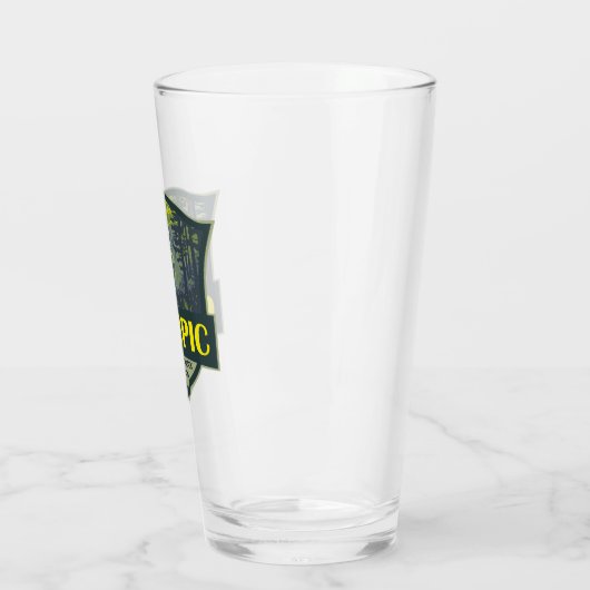 Olympischer Nationalpark Illustration Retro Glas (Links)
