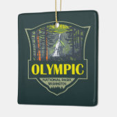 Olympischer Nationalpark Illustration Retro Keramikornament (Links)