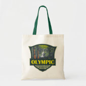 Olympischer Nationalpark Illustration Retro Tragetasche (Vorne)