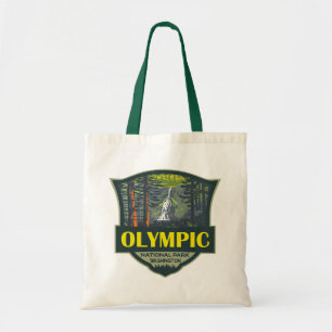 Olympischer Nationalpark Illustration Retro Tragetasche