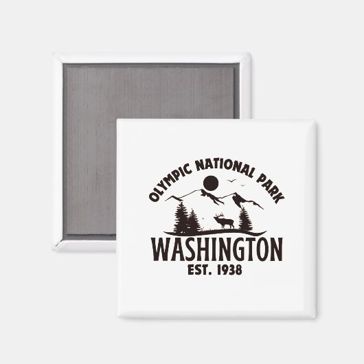 Olympischer Nationalpark Magnet (Vorderseite/Rückseite)