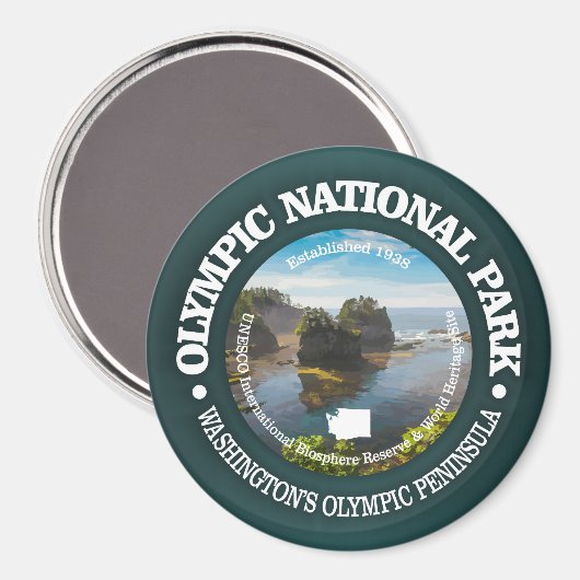 Olympischer Nationalpark Magnet (Vorderseite/Rückseite)