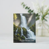 Olympischer Nationalpark mit Regenwaldwasserfall Postkarte (Stehend Vorderseite)